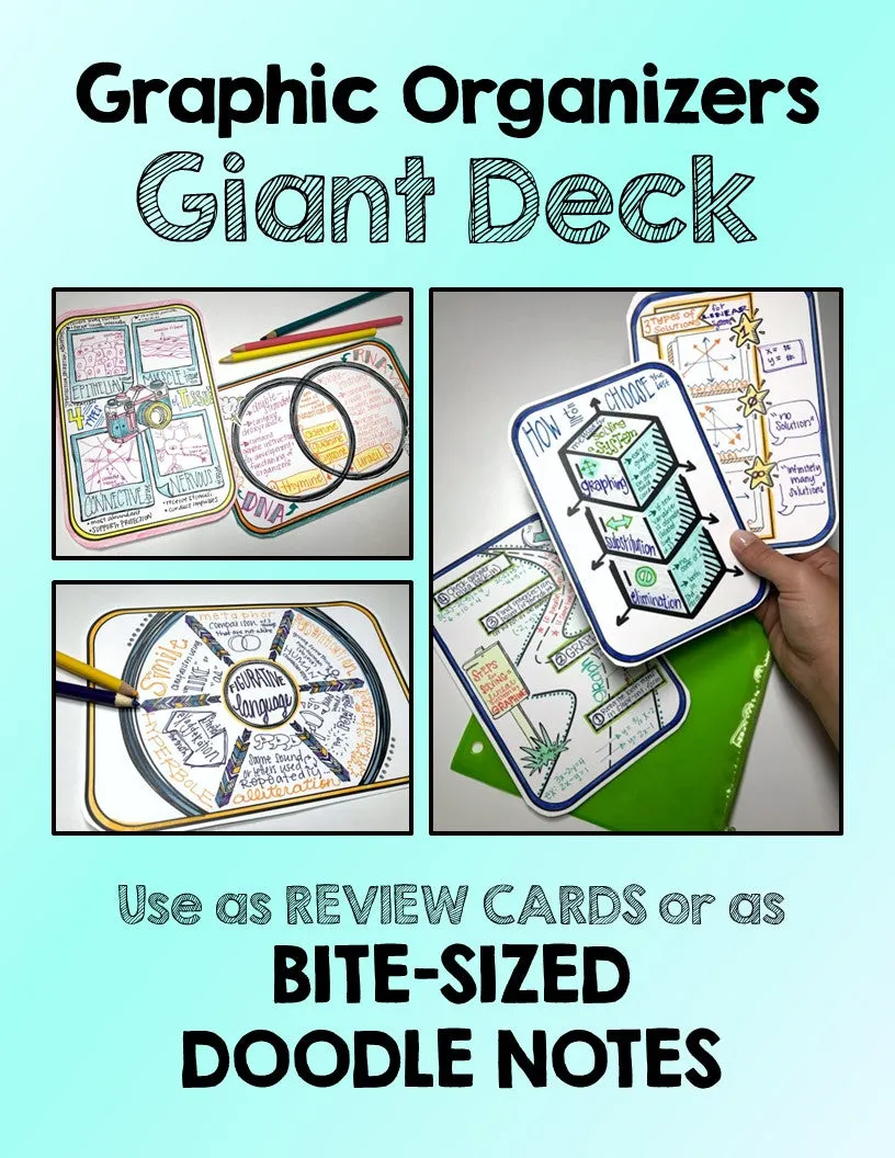 100 Graphic Organizer Review Cards