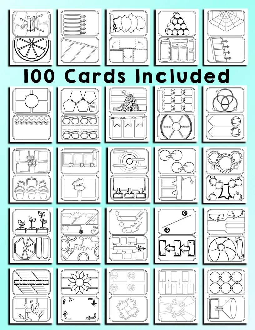 100 Graphic Organizer Review Cards