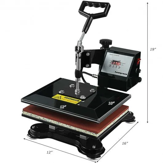 12" x 10" Heat Press Machine Swing-Away Digital Transfer Sublimation T-Shirt