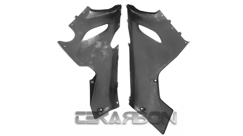 2005 - 2006 Kawasaki ZX6R Carbon Fiber Lower Side Fairings