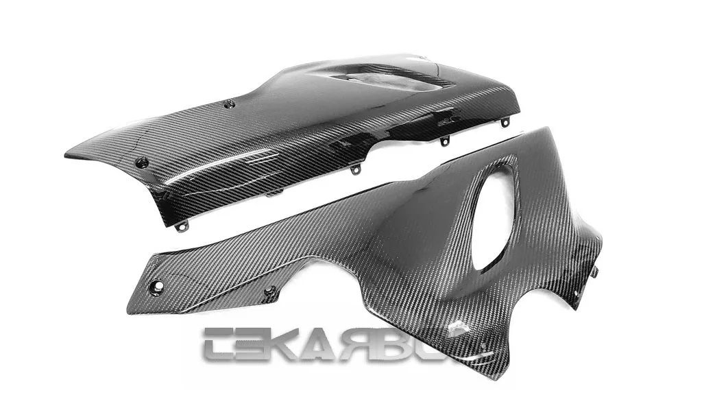 2005 - 2006 Kawasaki ZX6R Carbon Fiber Lower Side Fairings