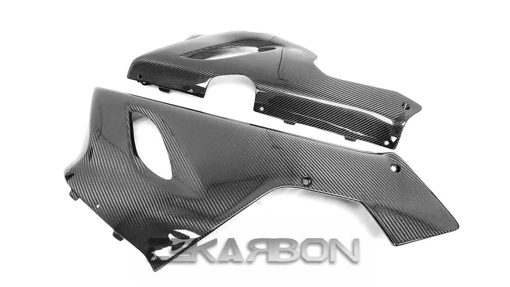 2005 - 2006 Kawasaki ZX6R Carbon Fiber Lower Side Fairings