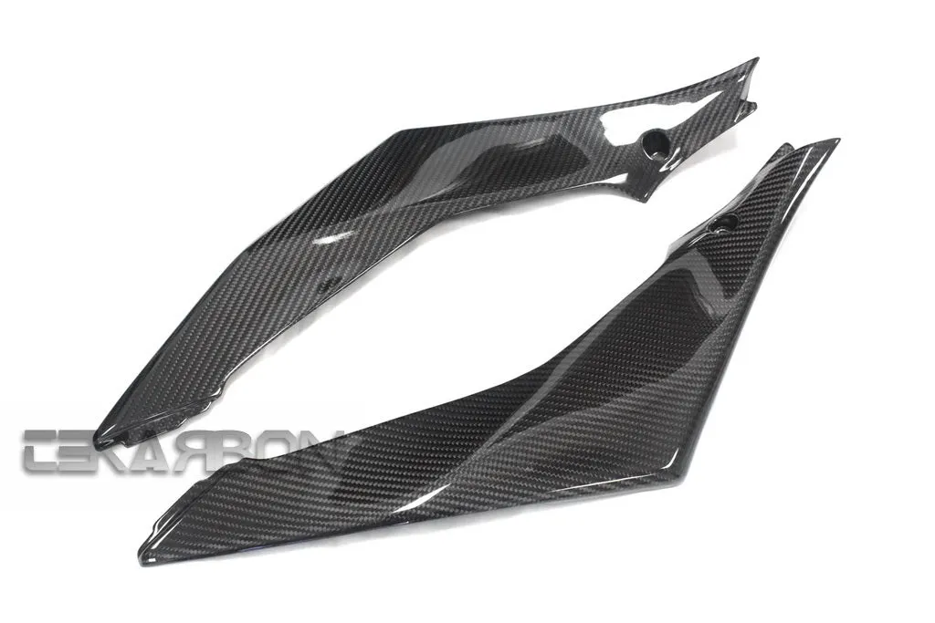 2007 - 2008 Suzuki GSXR 1000 Carbon Fiber Side Tank Panels (Twill)