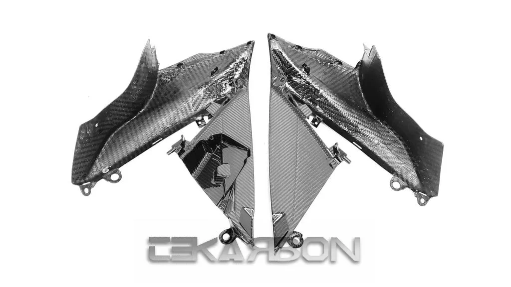 2007 - 2008 Suzuki GSXR 1000 Carbon Fiber Upper Side Fairings w/ inner side panels