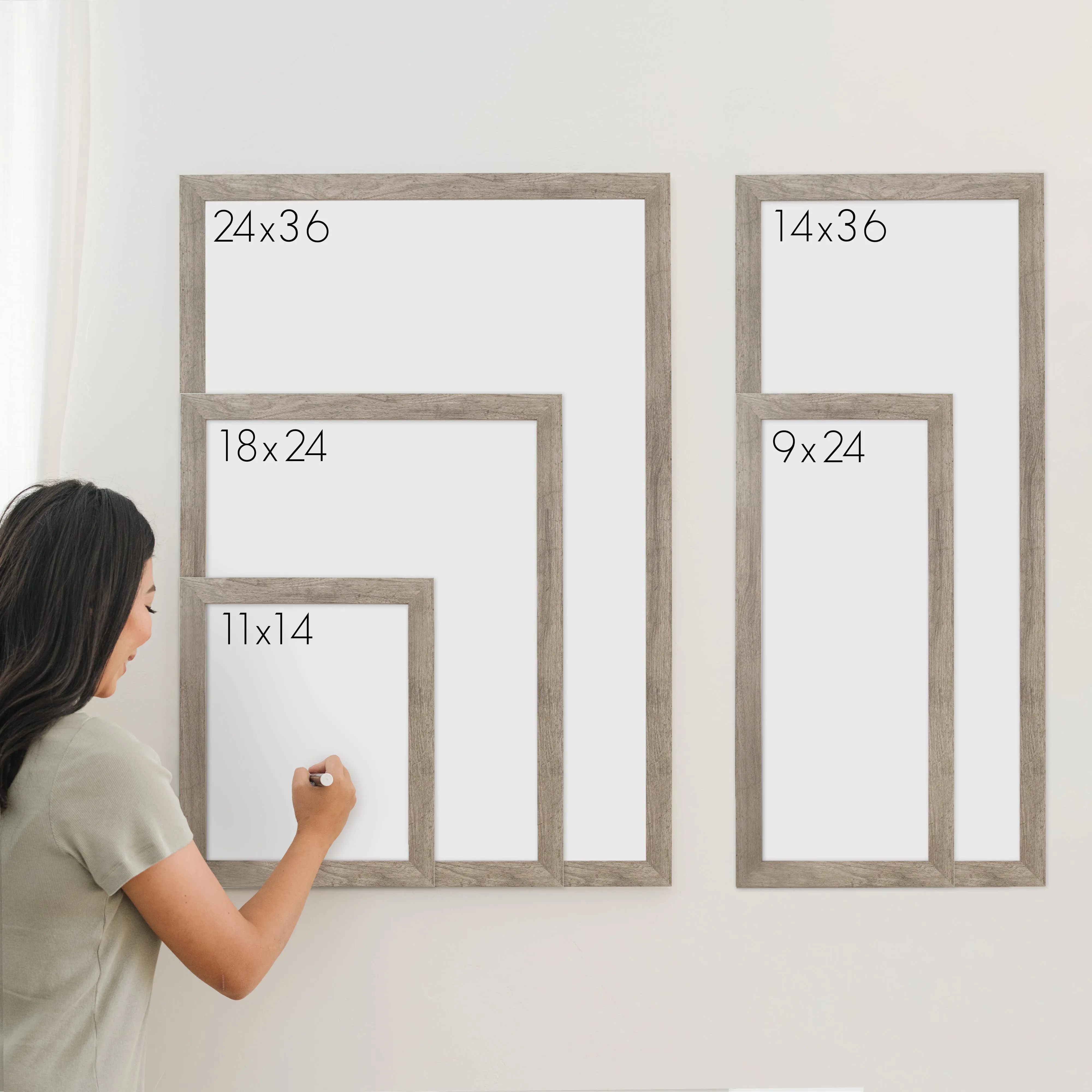 3 Person Framed Whiteboard Chore Chart  | Vertical Swanson