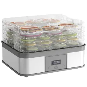 5 Tier Food Dehydrator, 245W for Drying Fruit, Meat, Vegetable, Grey