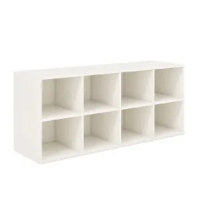 8 Cubbies Shoe Organizer with 500 LBS Weight Capacity-White