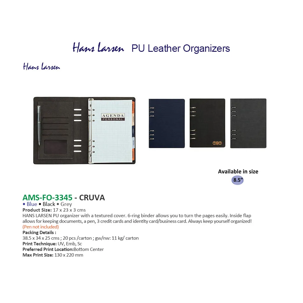 AMS-FO-3345 - Hans Larsen PU Leather Organizers