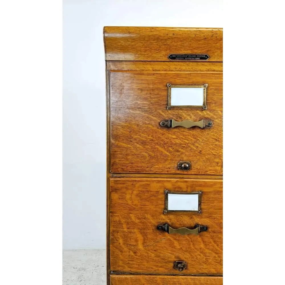 Antique Oak Filing Cabinet Drawers #1