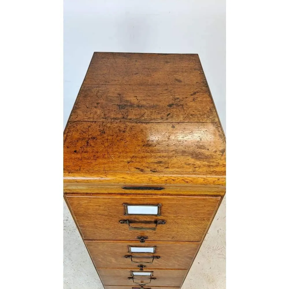 Antique Oak Filing Cabinet Drawers #1