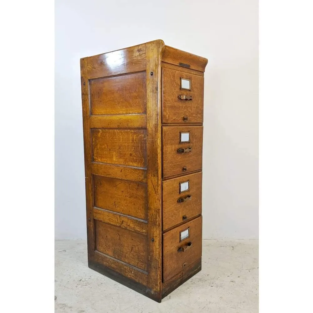 Antique Oak Filing Cabinet Drawers #1