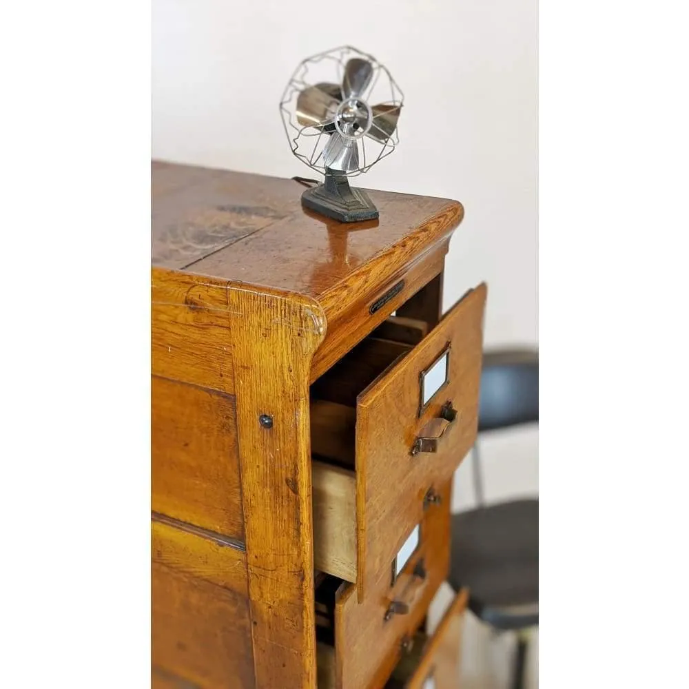 Antique Oak Filing Cabinet Drawers #1