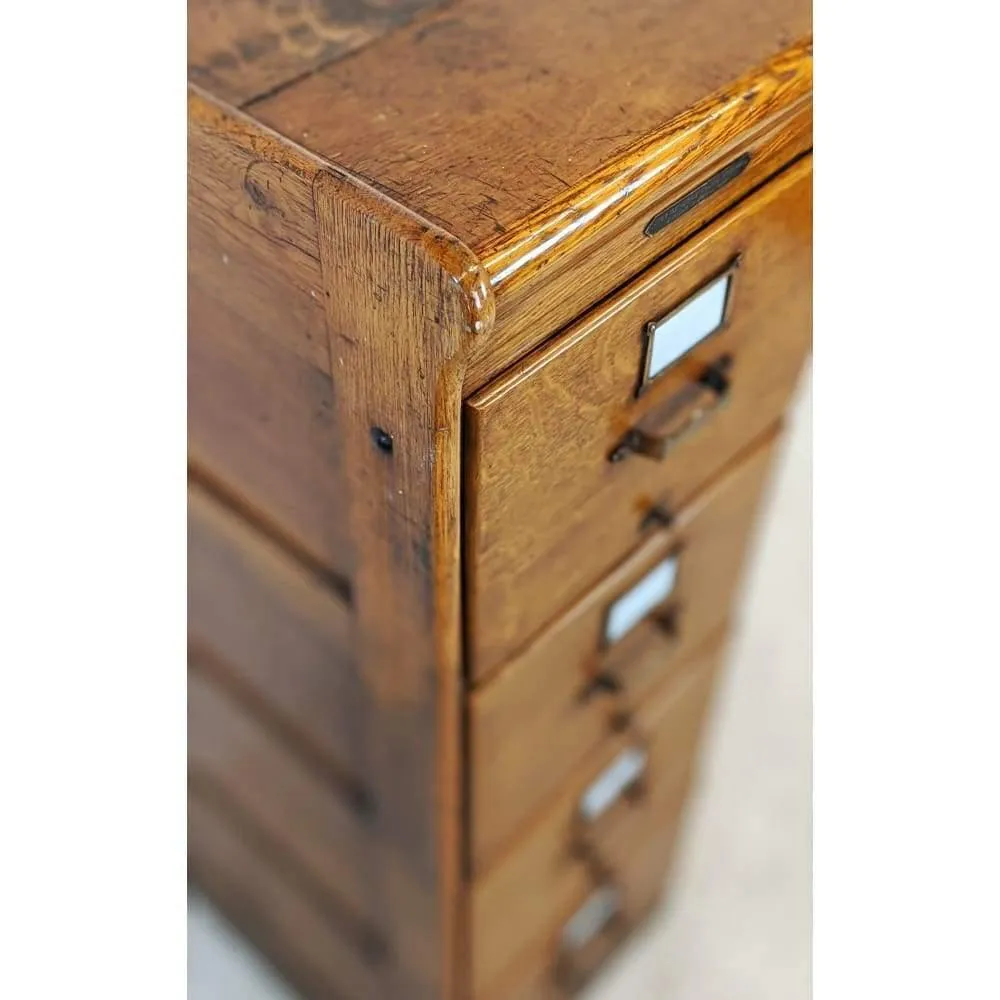 Antique Oak Filing Cabinet Drawers #1