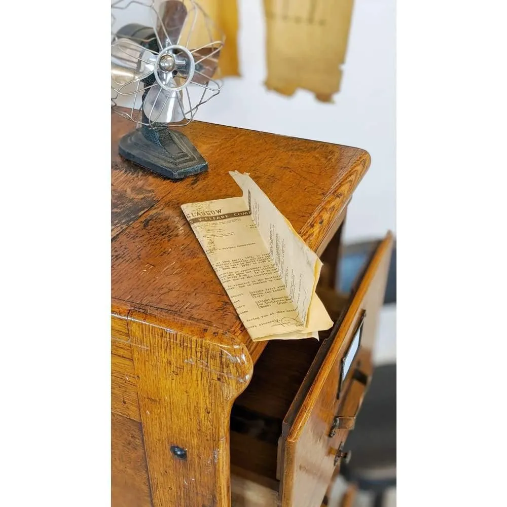 Antique Oak Filing Cabinet Drawers #1