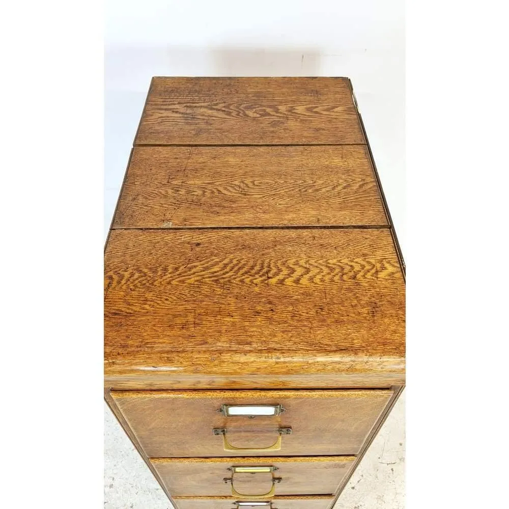 Antique Oak Filing Cabinet - four drawers  - mission era 20s