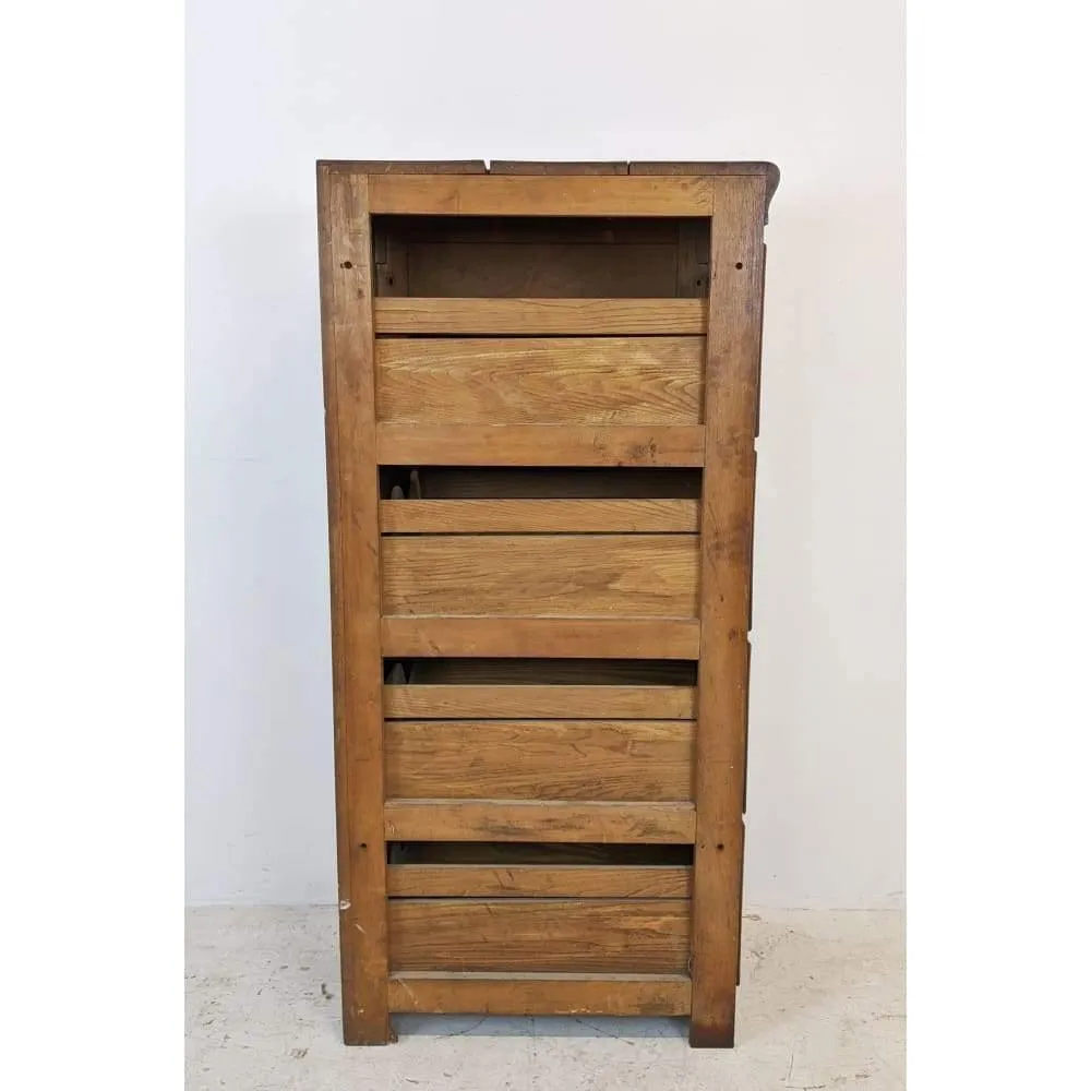 Antique Oak Filing Cabinet - four drawers  - mission era 20s