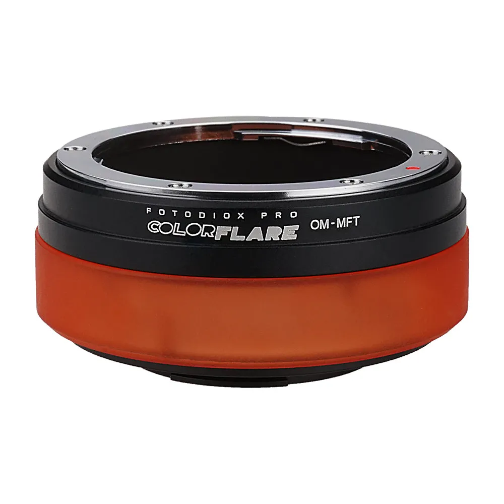 ArtFX ColorFlare Adapter for Olympus Zuiko (OM) 35mm SLR Lens to Micro Four Thirds (MFT, M4/3) Mount Mirrorless Camera Body- Light Leak / Flare Inducing Adapter from Fotodiox Pro **Clearance**