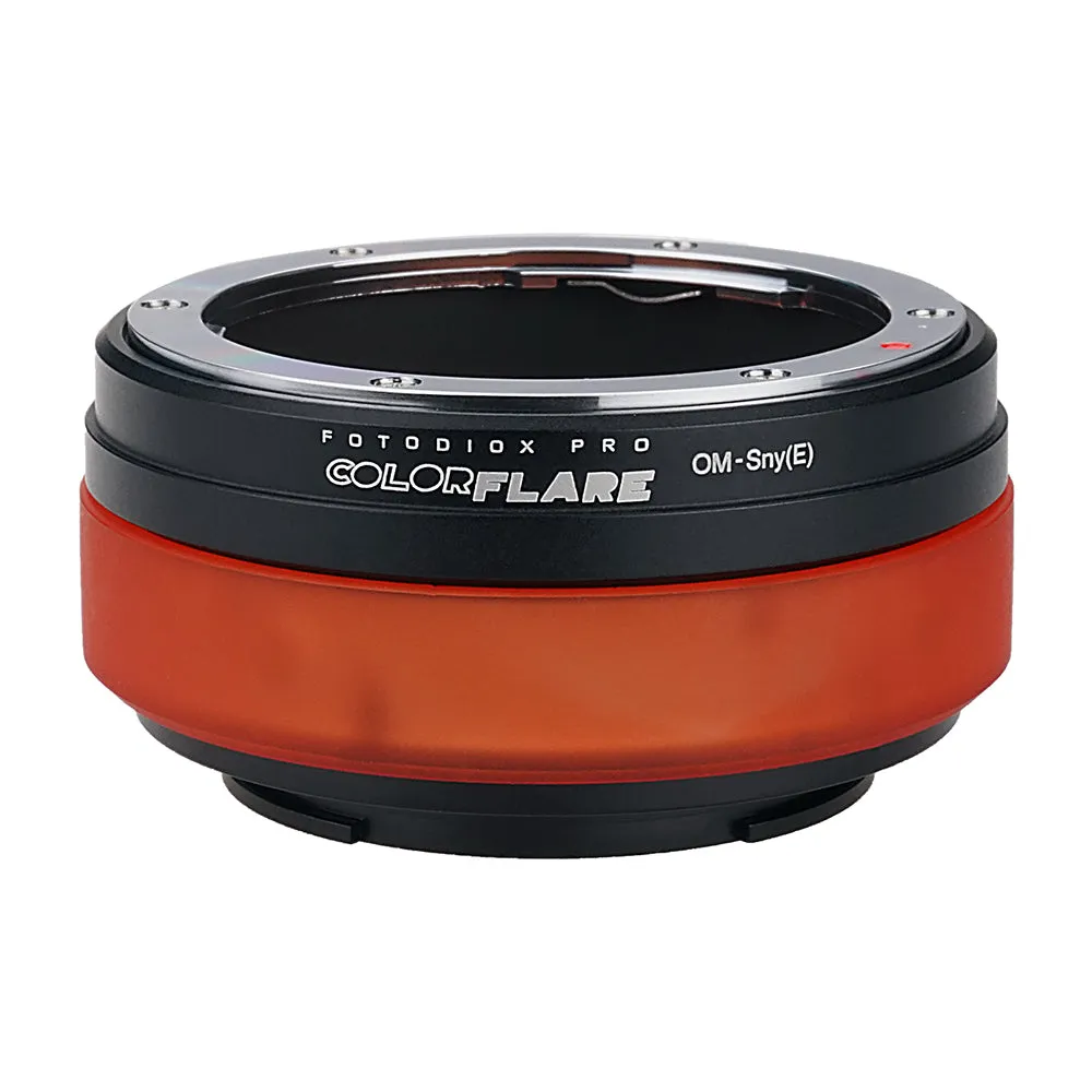 ArtFX ColorFlare Adapter for Olympus Zuiko (OM) 35mm SLR Lens to Sony Alpha E-Mount Mirrorless Camera Body - Light Leak / Flare Inducing Adapter from Fotodiox Pro **Clearance**