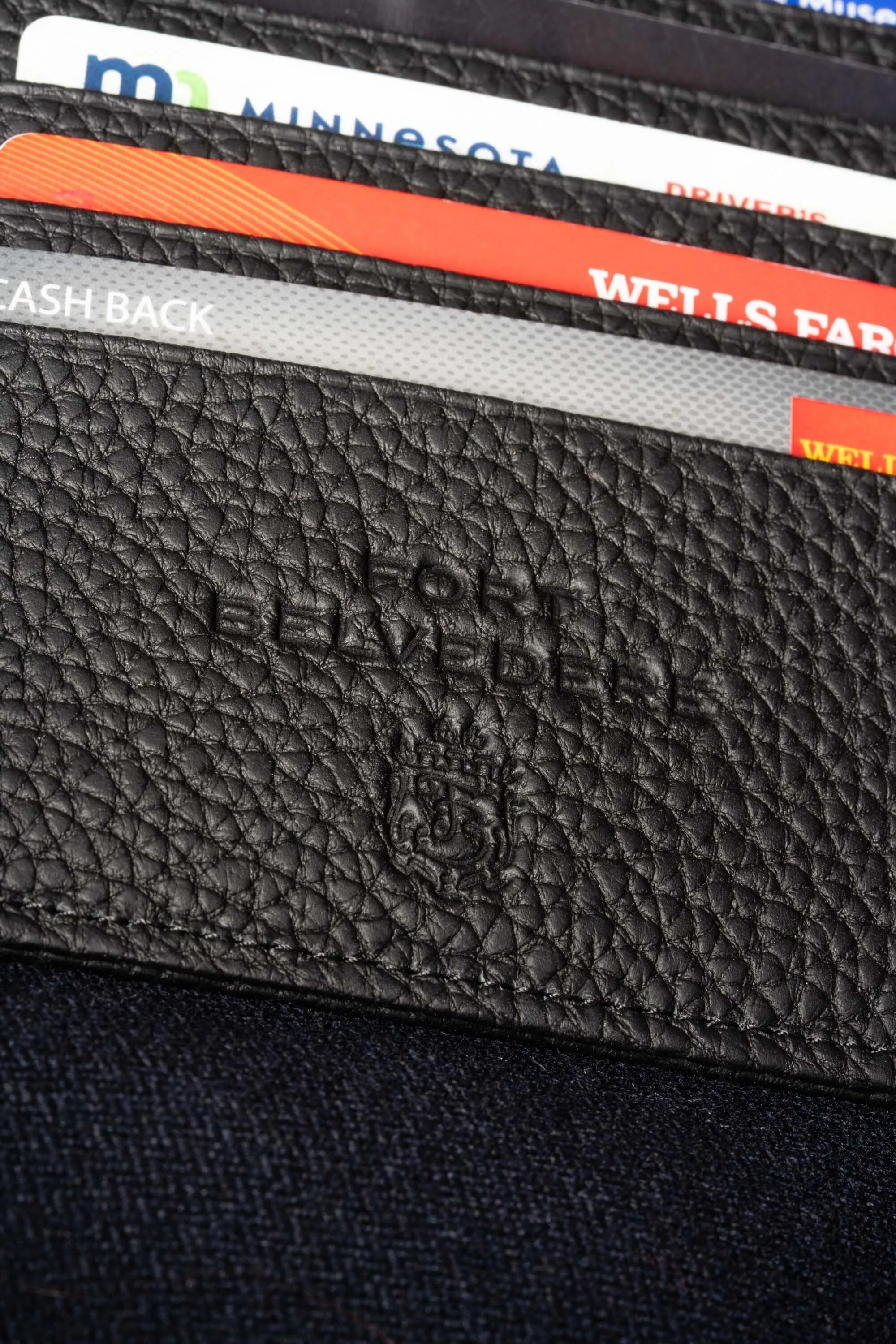 Black Full-Grain Togo Leather Passport Holder