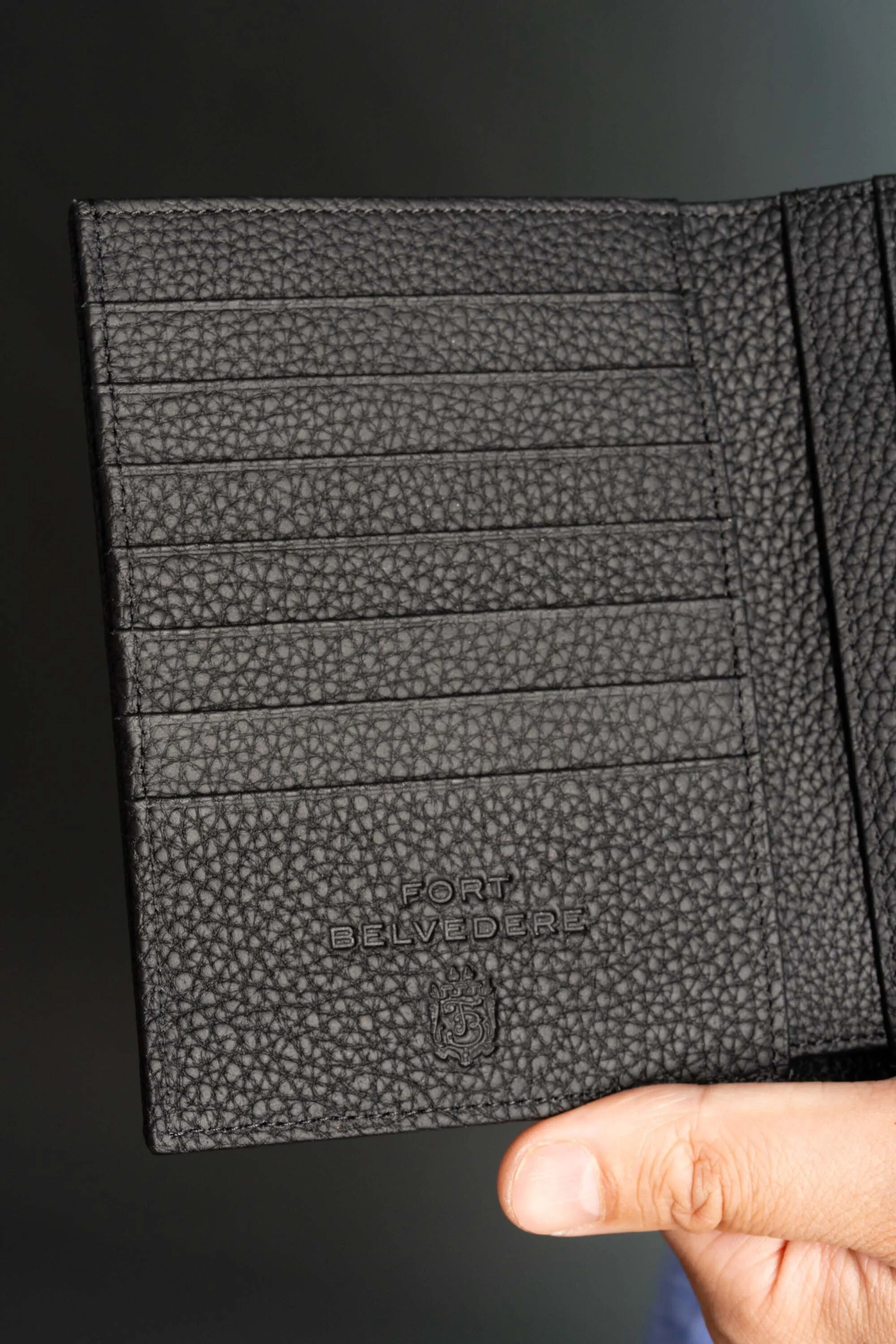 Black Full-Grain Togo Leather Passport Holder