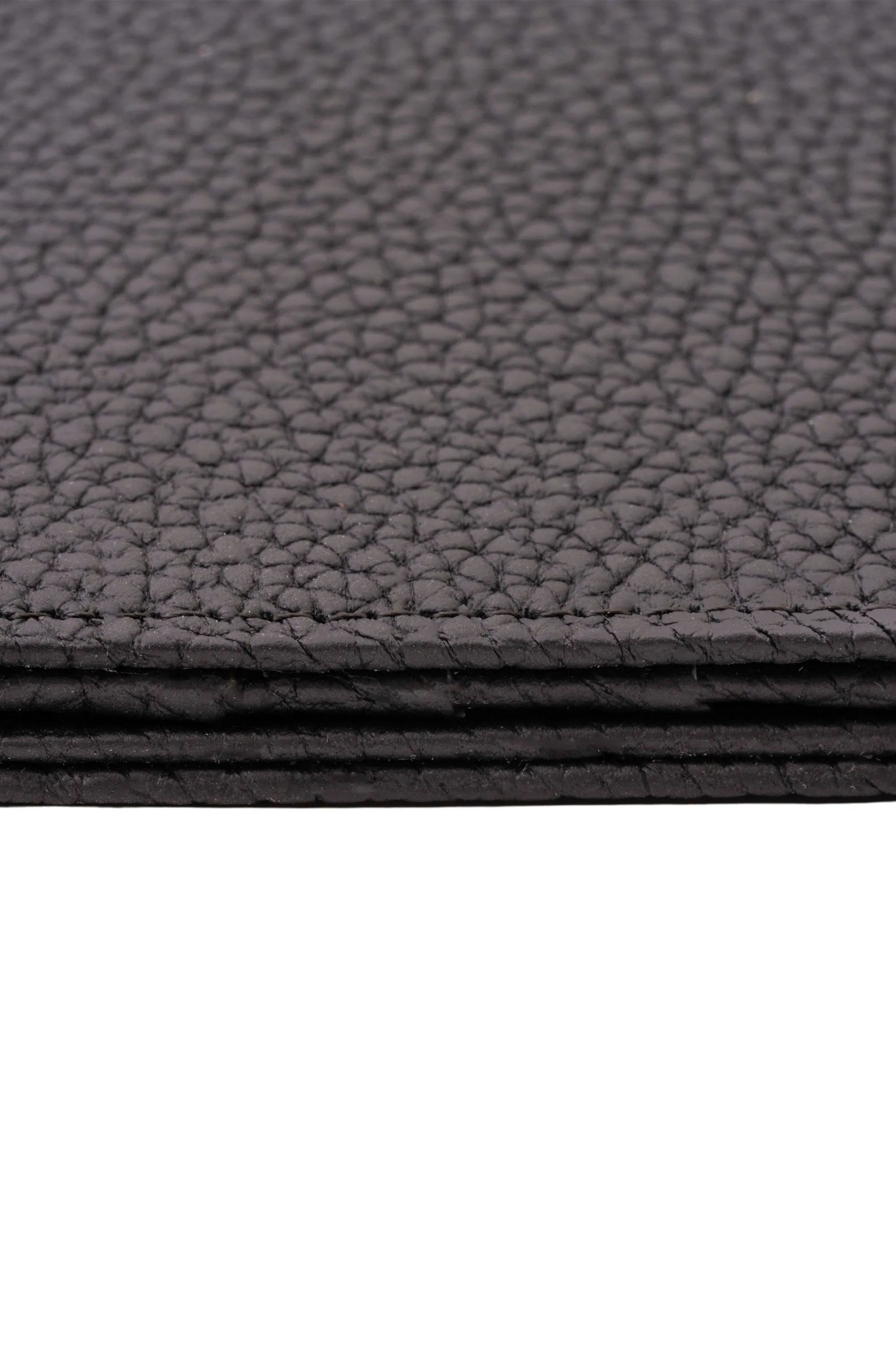 Black Full-Grain Togo Leather Passport Holder