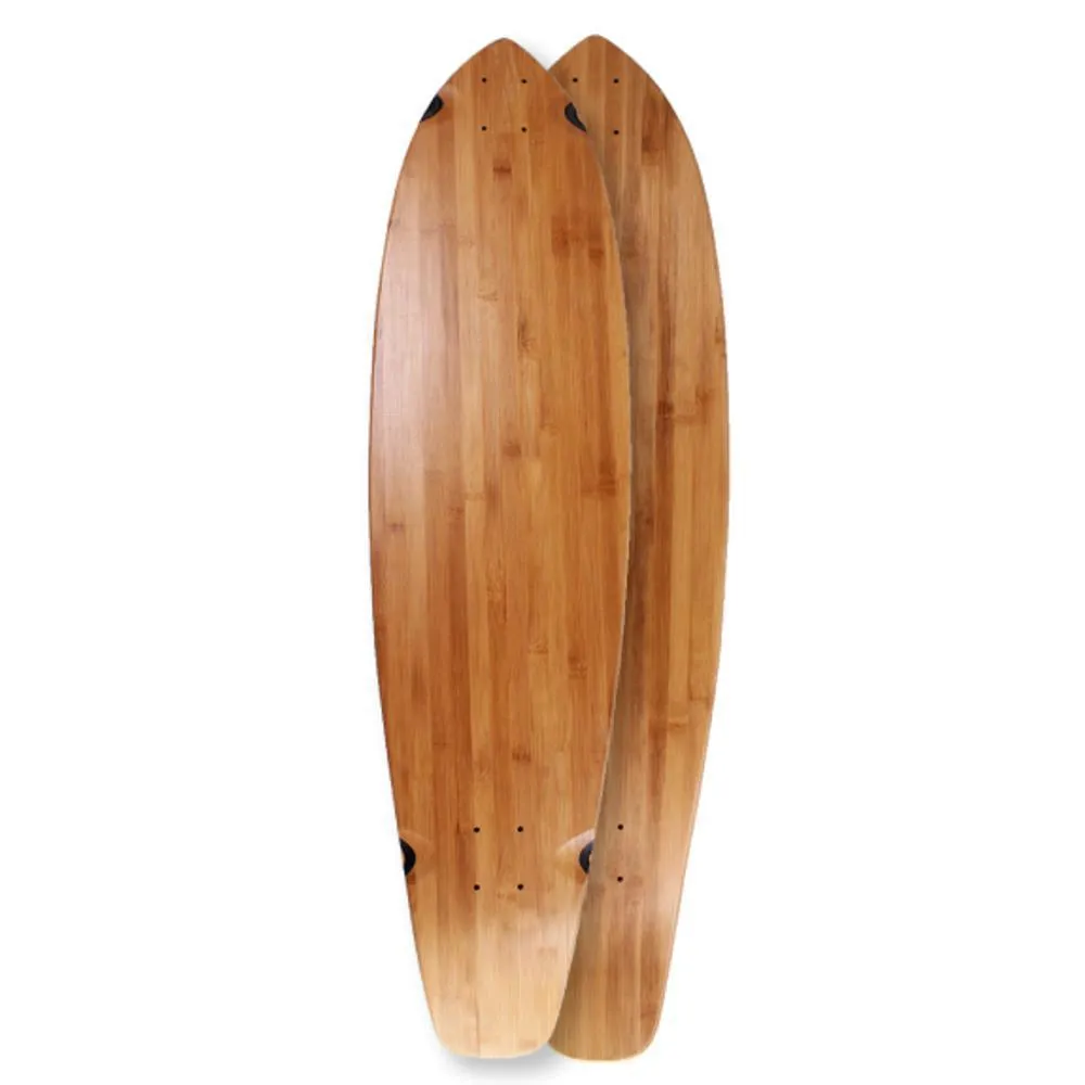 Blank Bamboo 40" X 9.75" Kicktail Longboard Deck