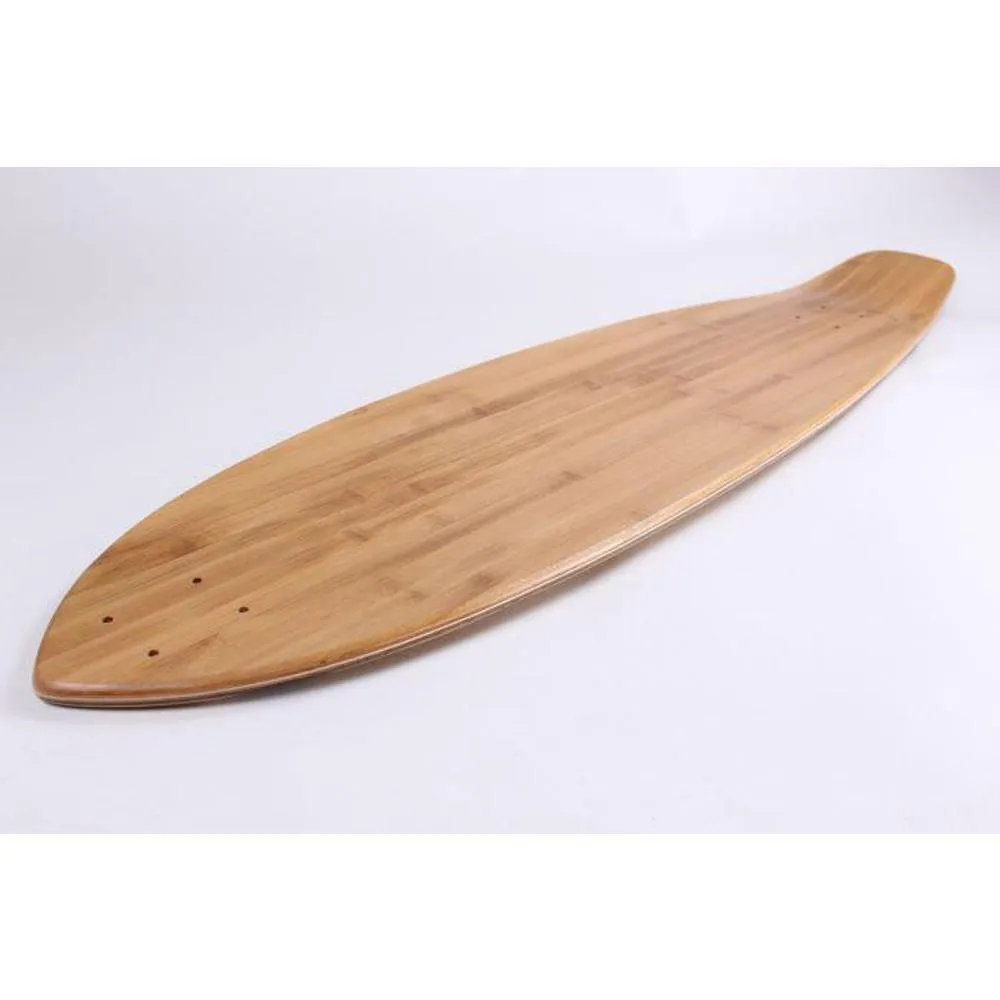 Blank Bamboo 40" X 9.75" Kicktail Longboard Deck