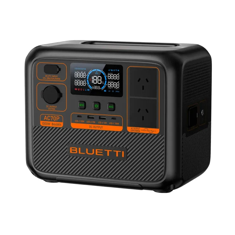 Bluetti AC70P Portable Power Station | 1000W