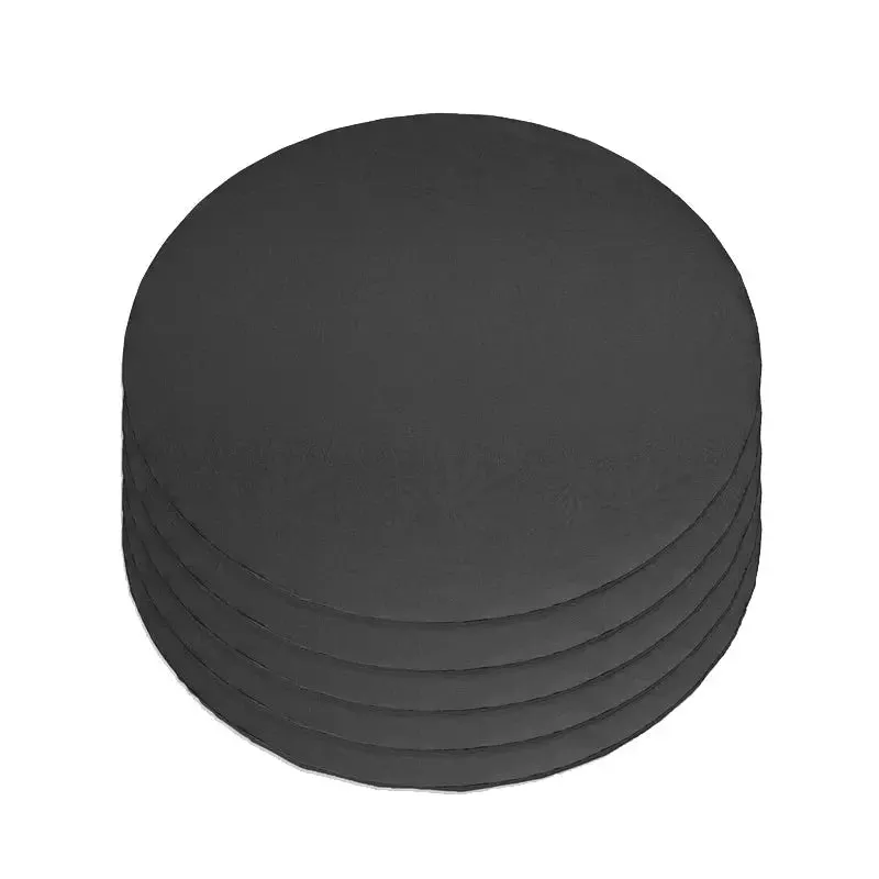 BULK Masonite Black Round Cake Board 10 Pkt - 15cm/6in