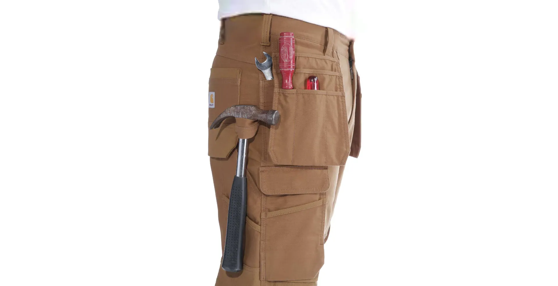 Carhartt 103337 Steel Rugged Flex Relaxed Fit Holster Pocket Work Pant Brown