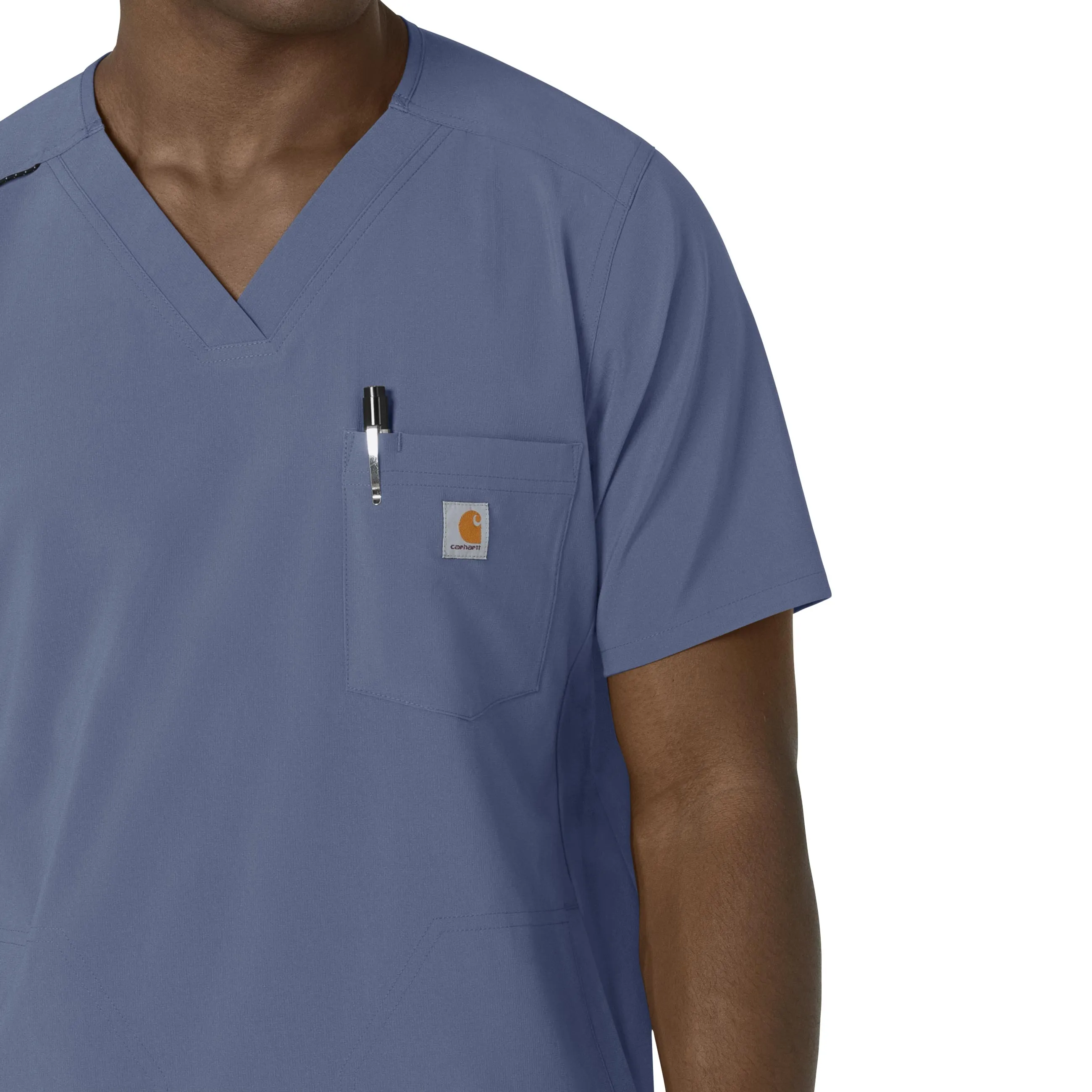 Carhartt Force Cross-Flex Men's V-Neck Scrub Top - Riverside