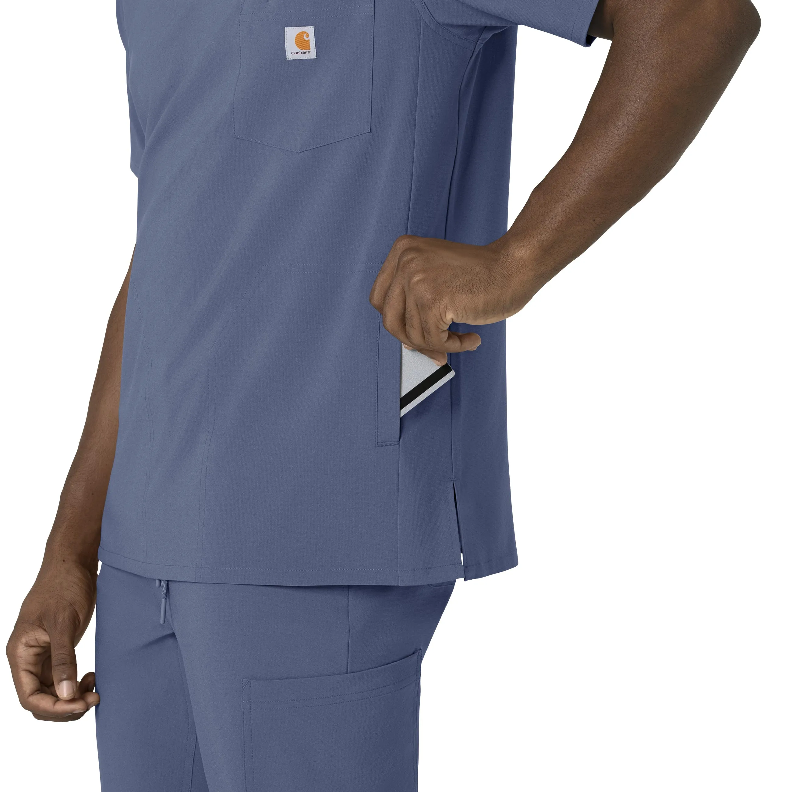 Carhartt Force Cross-Flex Men's V-Neck Scrub Top - Riverside