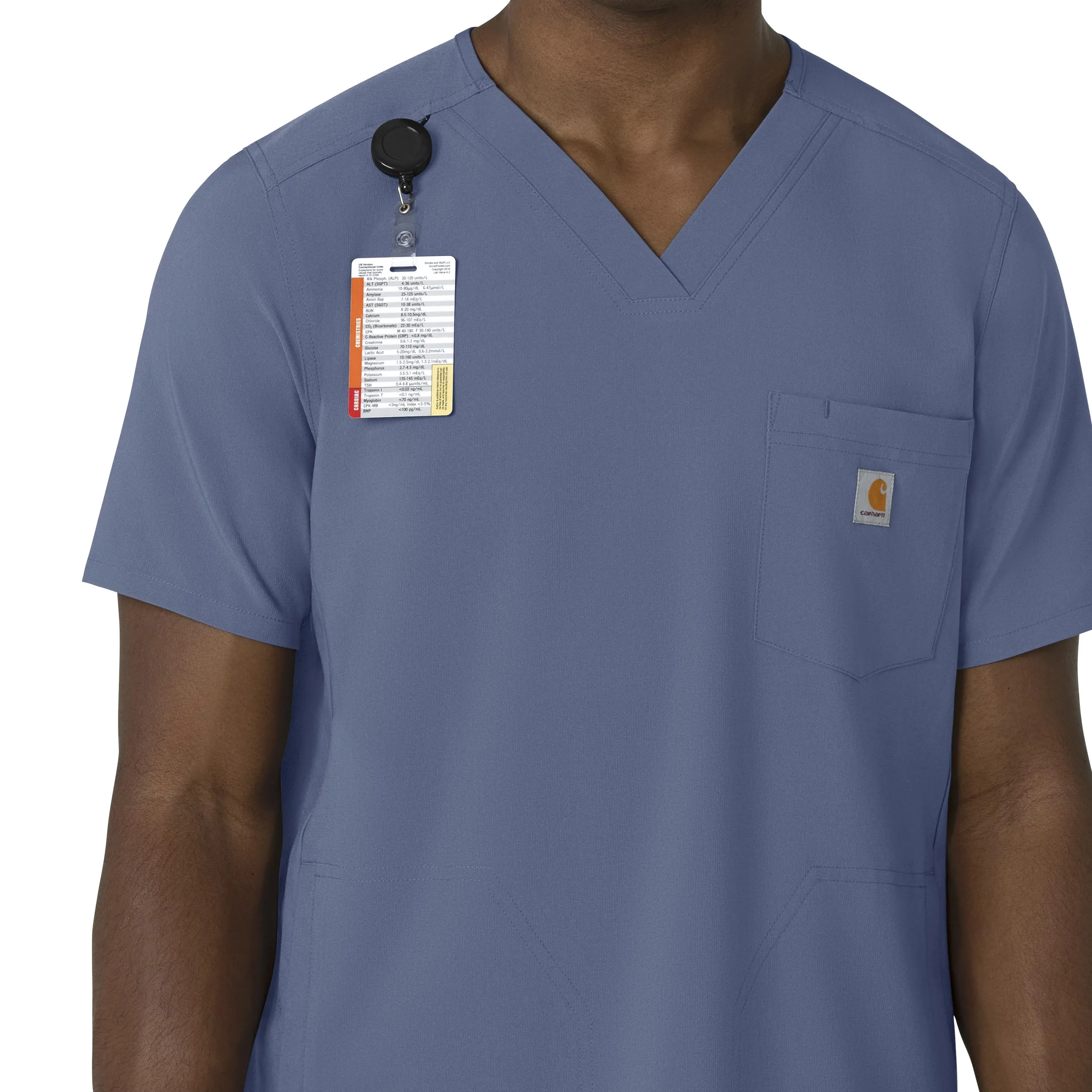 Carhartt Force Cross-Flex Men's V-Neck Scrub Top - Riverside