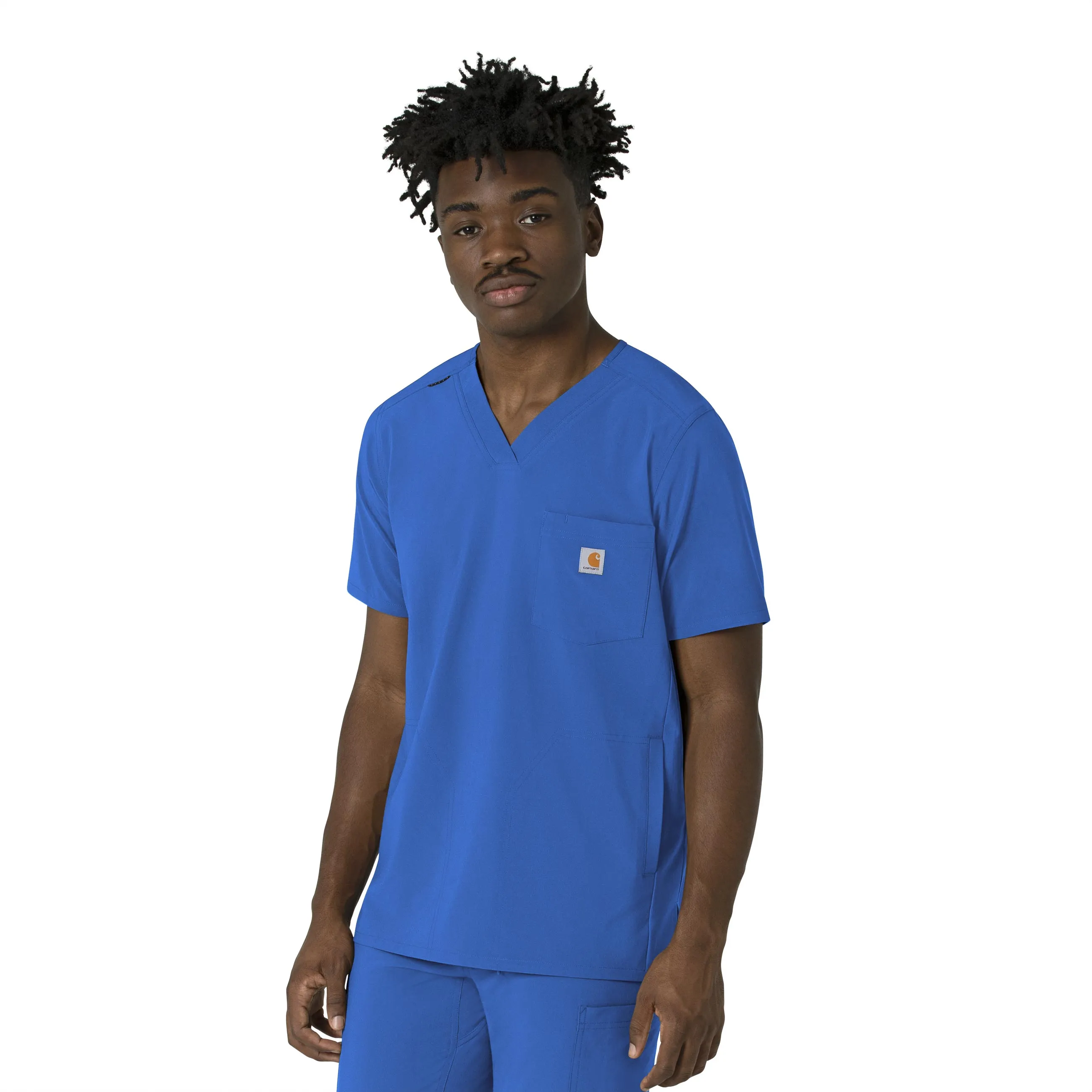 Carhartt Force Cross-Flex Men's V-Neck Scrub Top - Royal