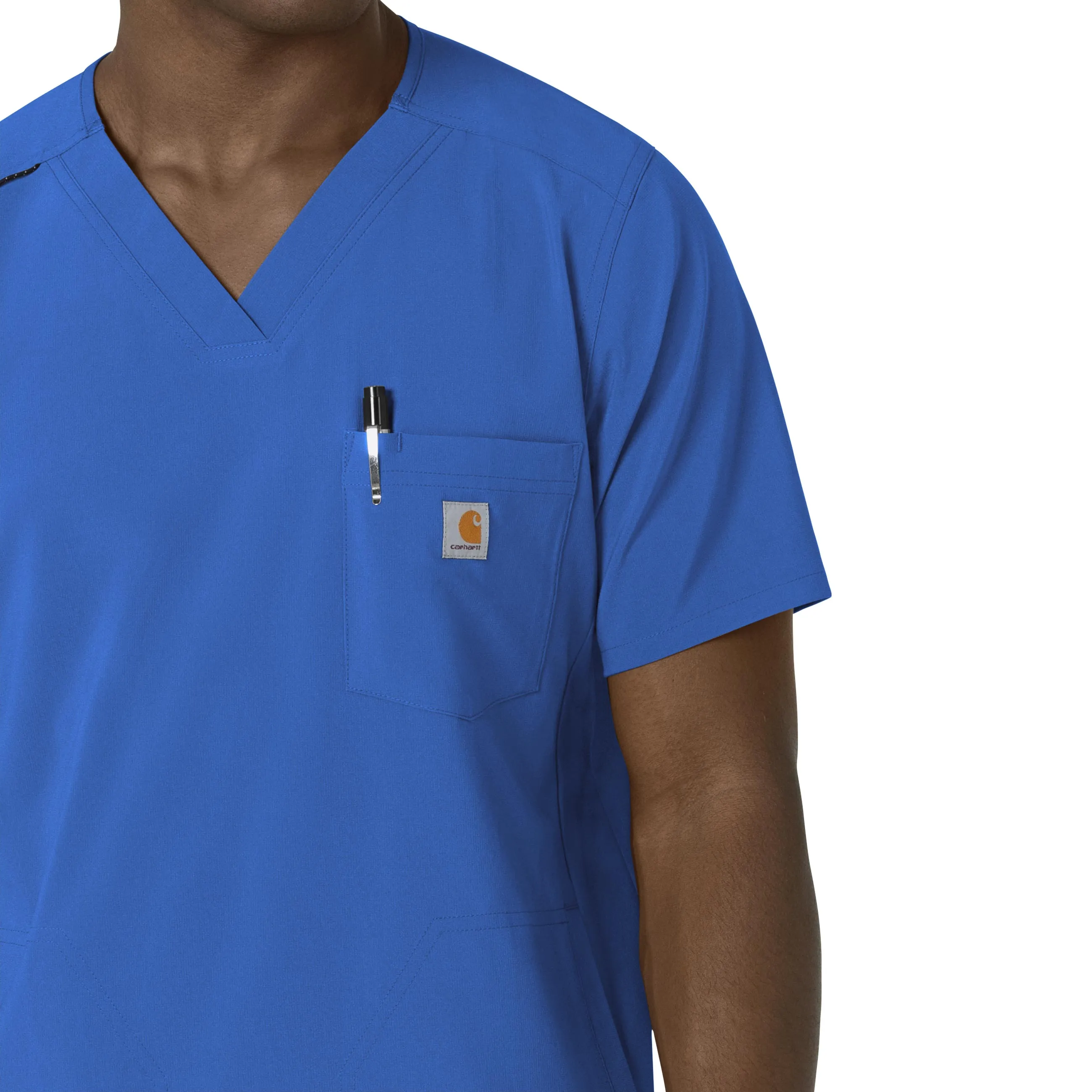 Carhartt Force Cross-Flex Men's V-Neck Scrub Top - Royal