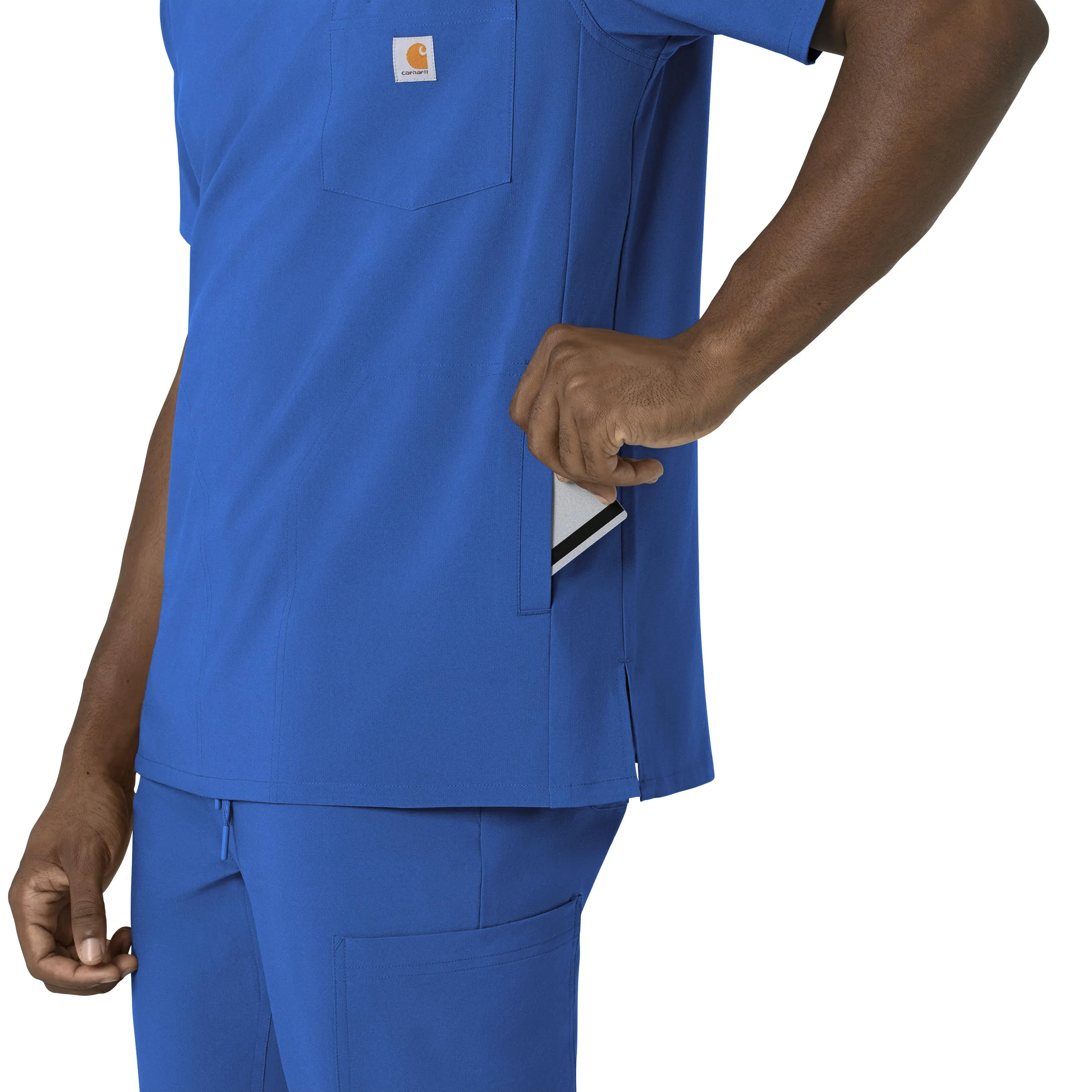 Carhartt Force Cross-Flex Men's V-Neck Scrub Top - Royal