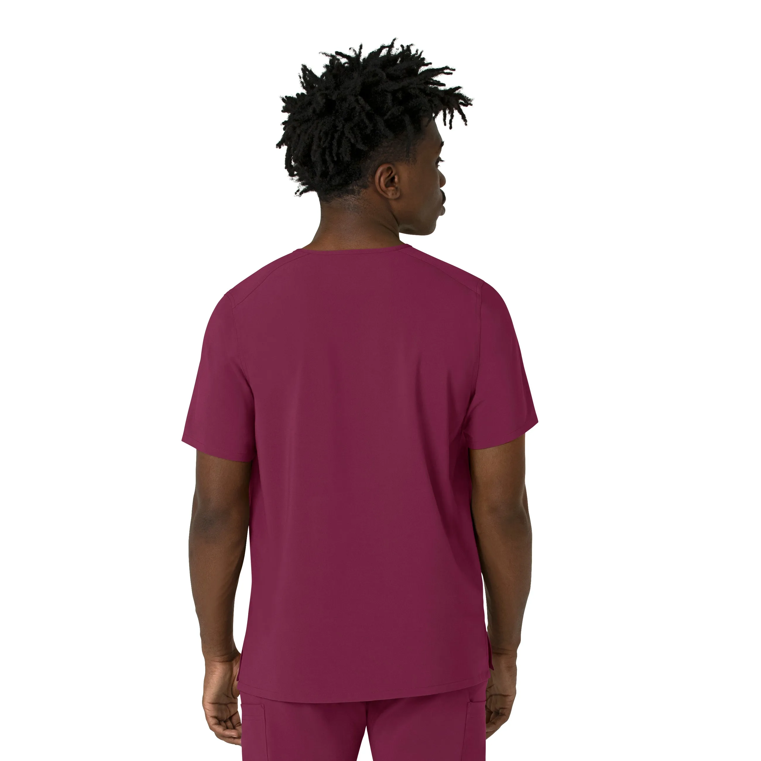 Carhartt Force Cross-Flex Men's V-Neck Scrub Top - Wine