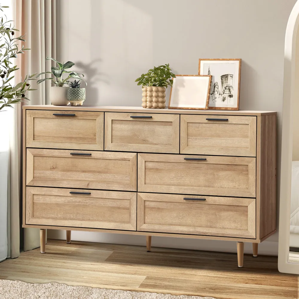 CASSETTI 7 Chest of Drawers Dresser Tallboy Natural