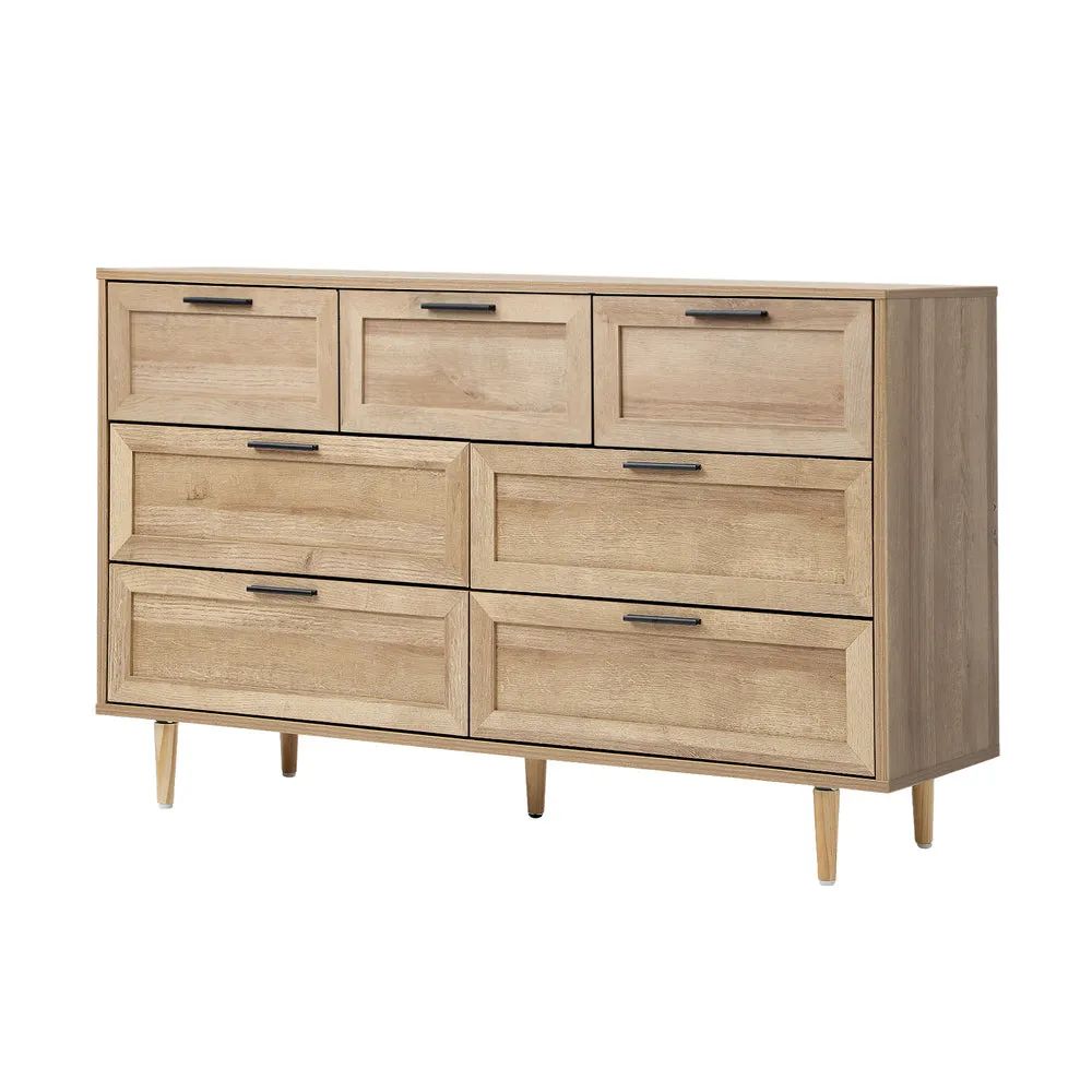 CASSETTI 7 Chest of Drawers Dresser Tallboy Natural