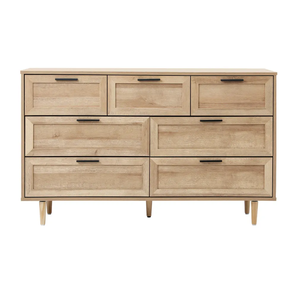 CASSETTI 7 Chest of Drawers Dresser Tallboy Natural