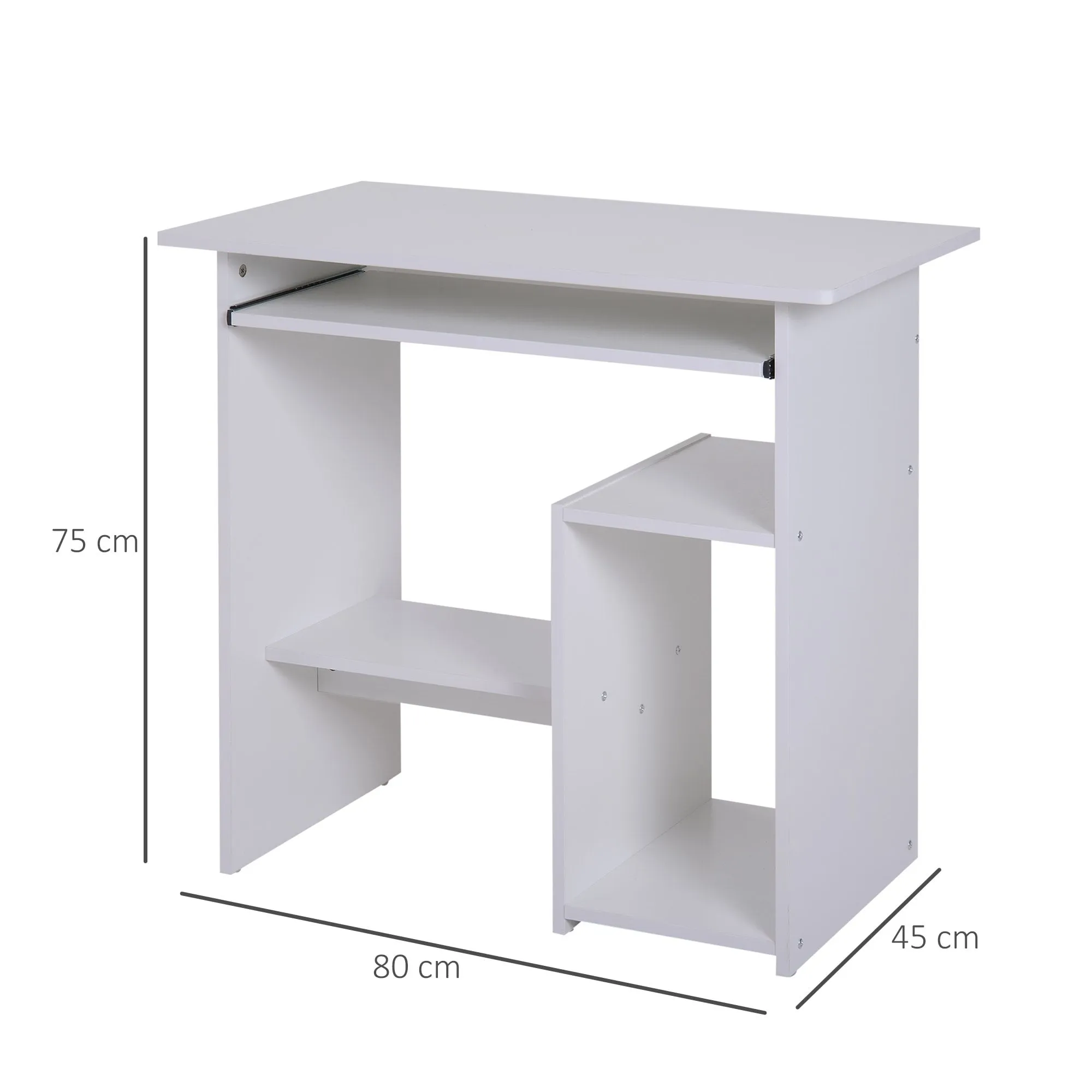 Computer Desk, 73.5H cm-White