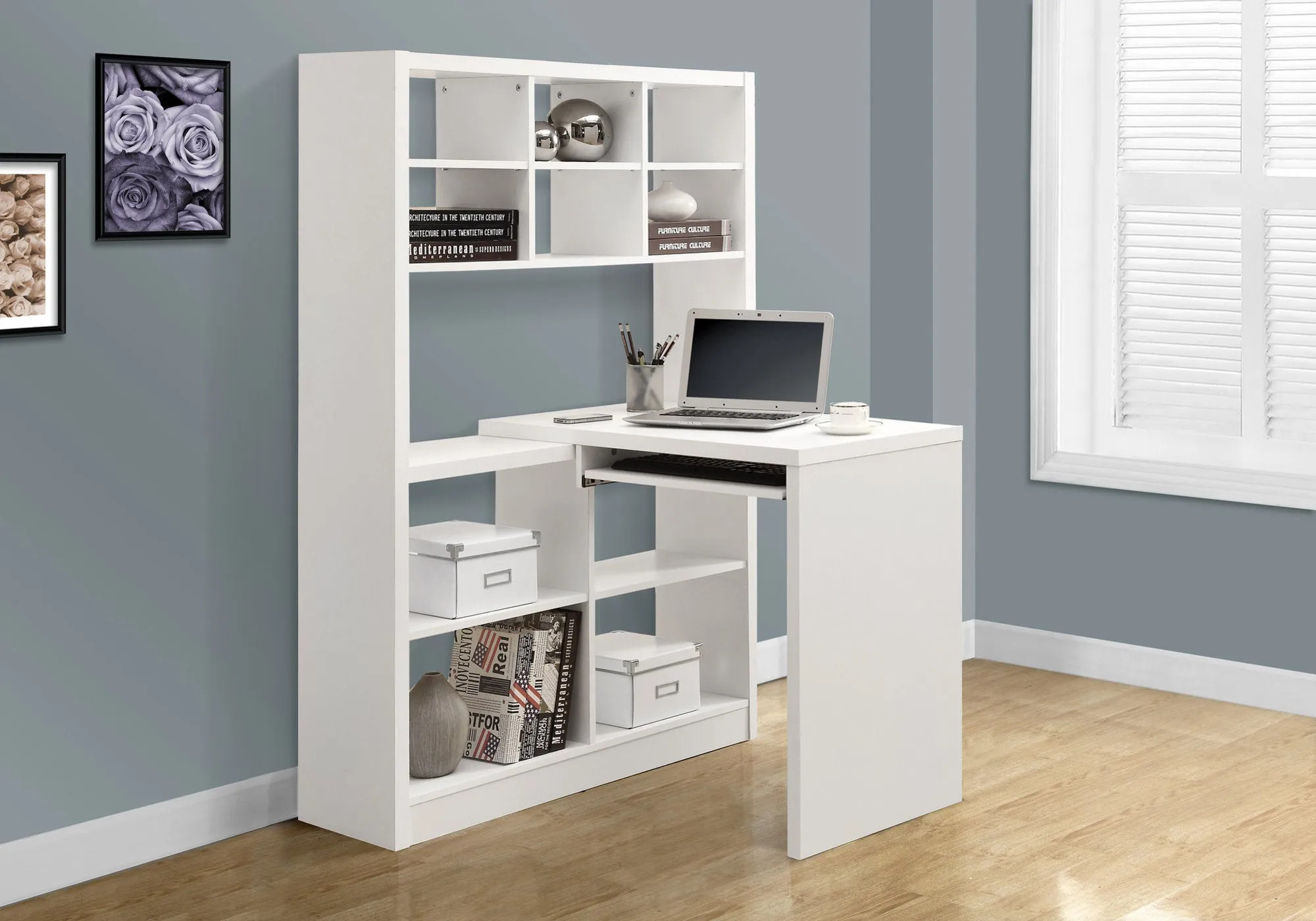 Computer Desk - White Left Or Right Facing Corner