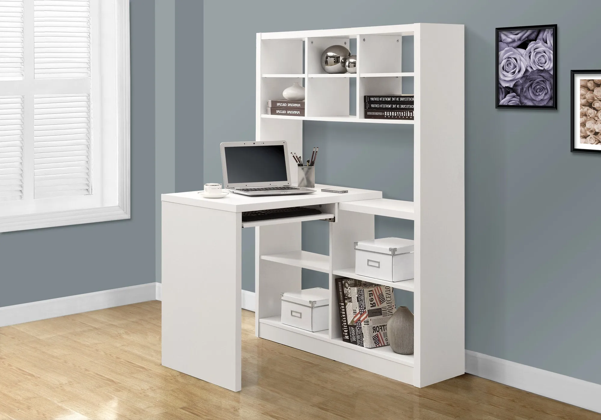 Computer Desk - White Left Or Right Facing Corner