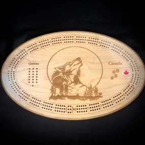 Crib Board - Howling Wolf & Moon