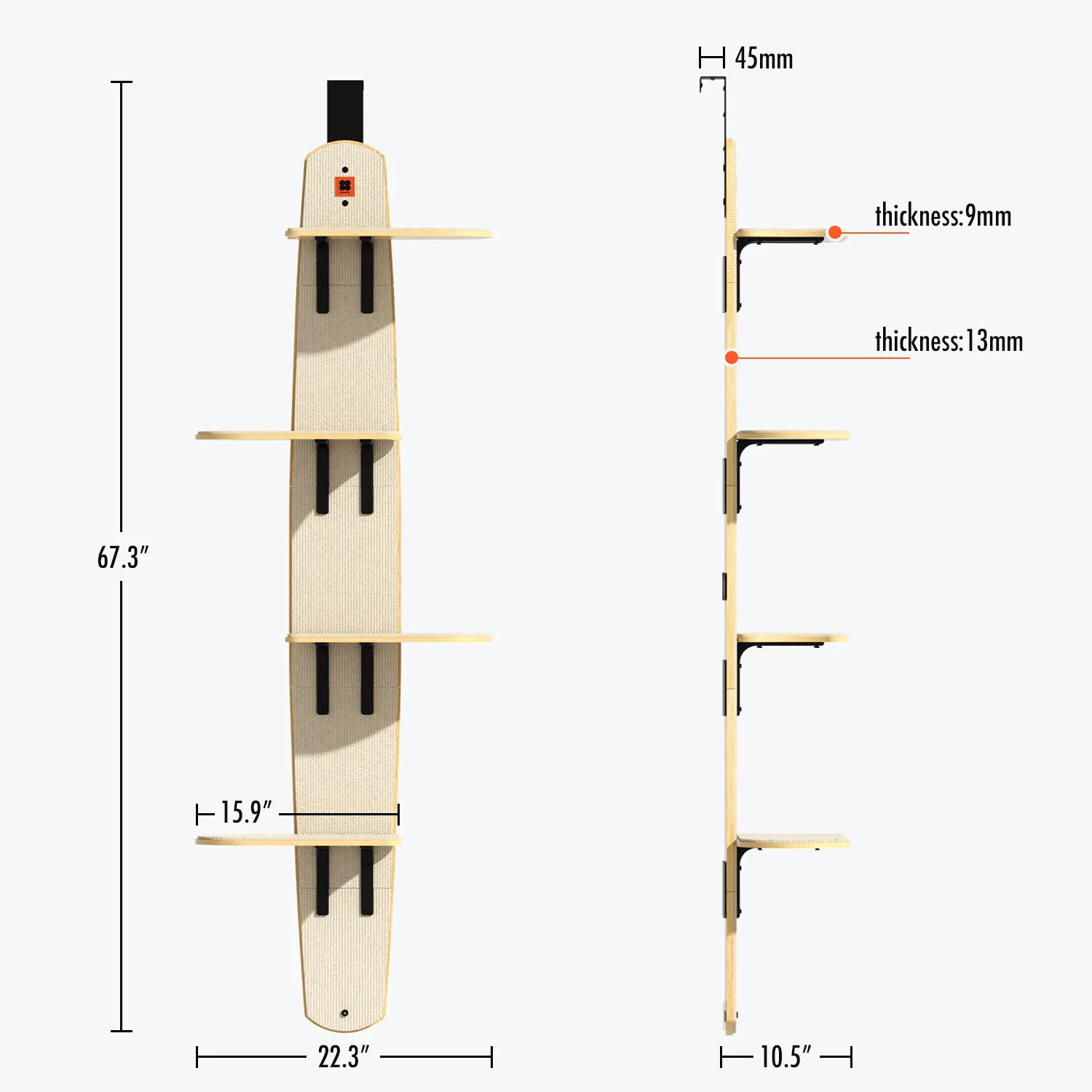 Door Hanging Cat Climber Shelves