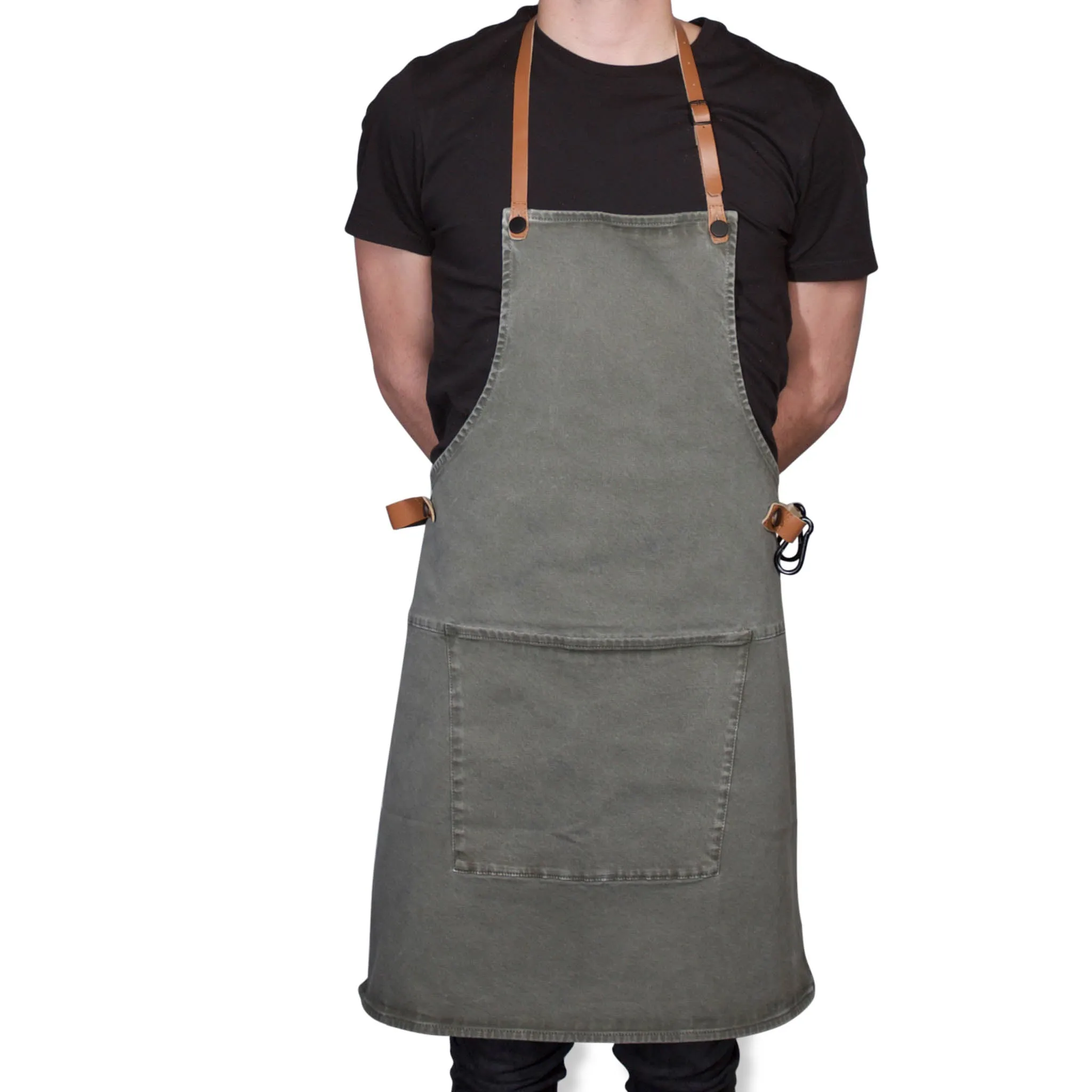 Dutchdeluxes Canvas BBQ Apron in Grey-Green