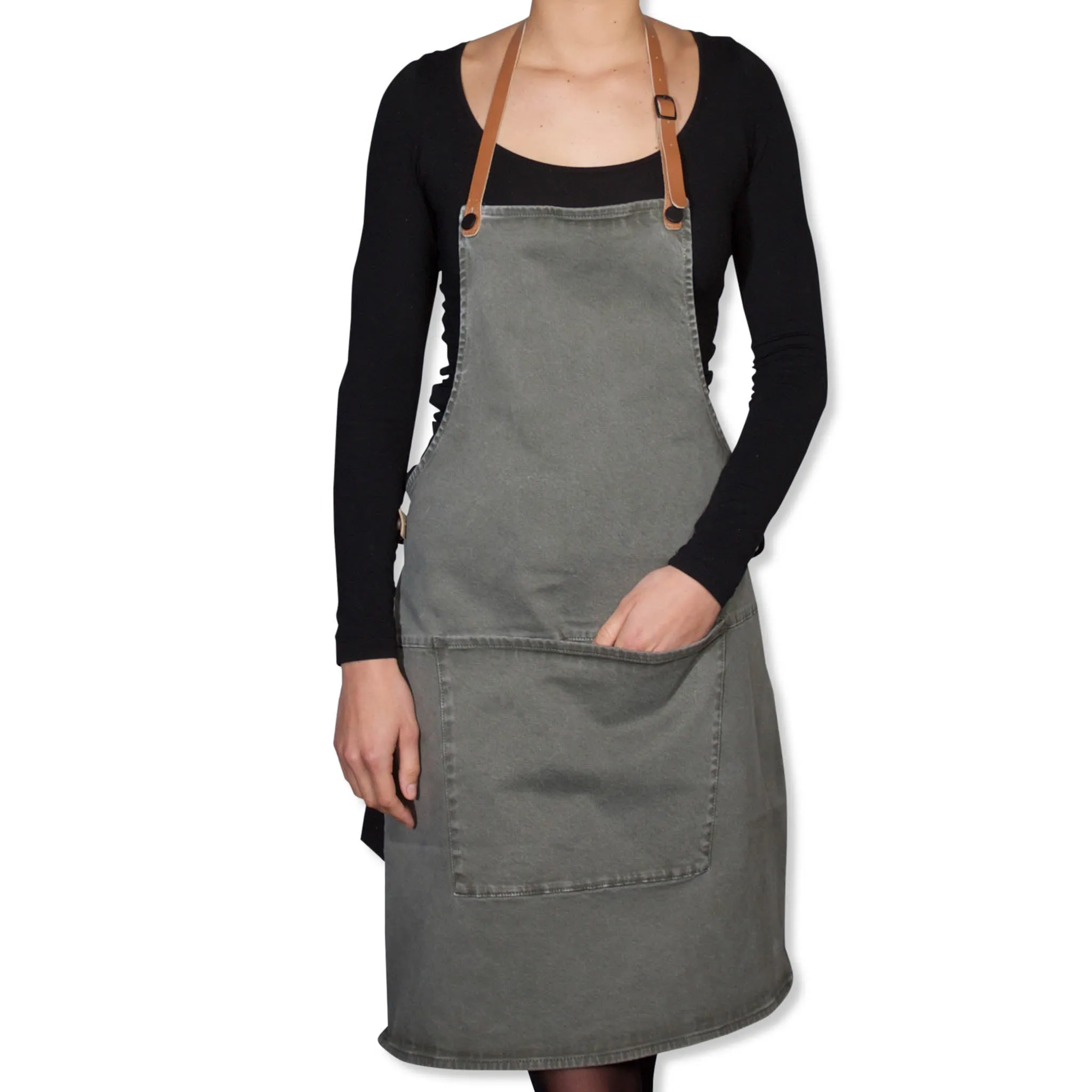 Dutchdeluxes Canvas BBQ Apron in Grey-Green