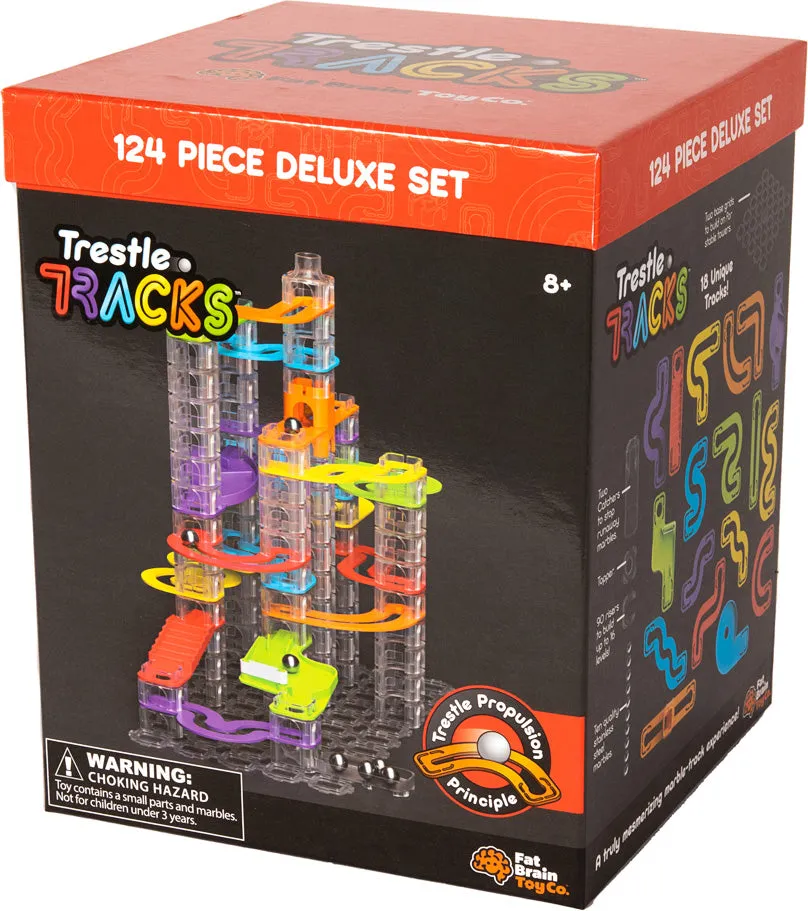 Fat Brain Toys® Trestle Tracks - Deluxe Set (124 pieces)