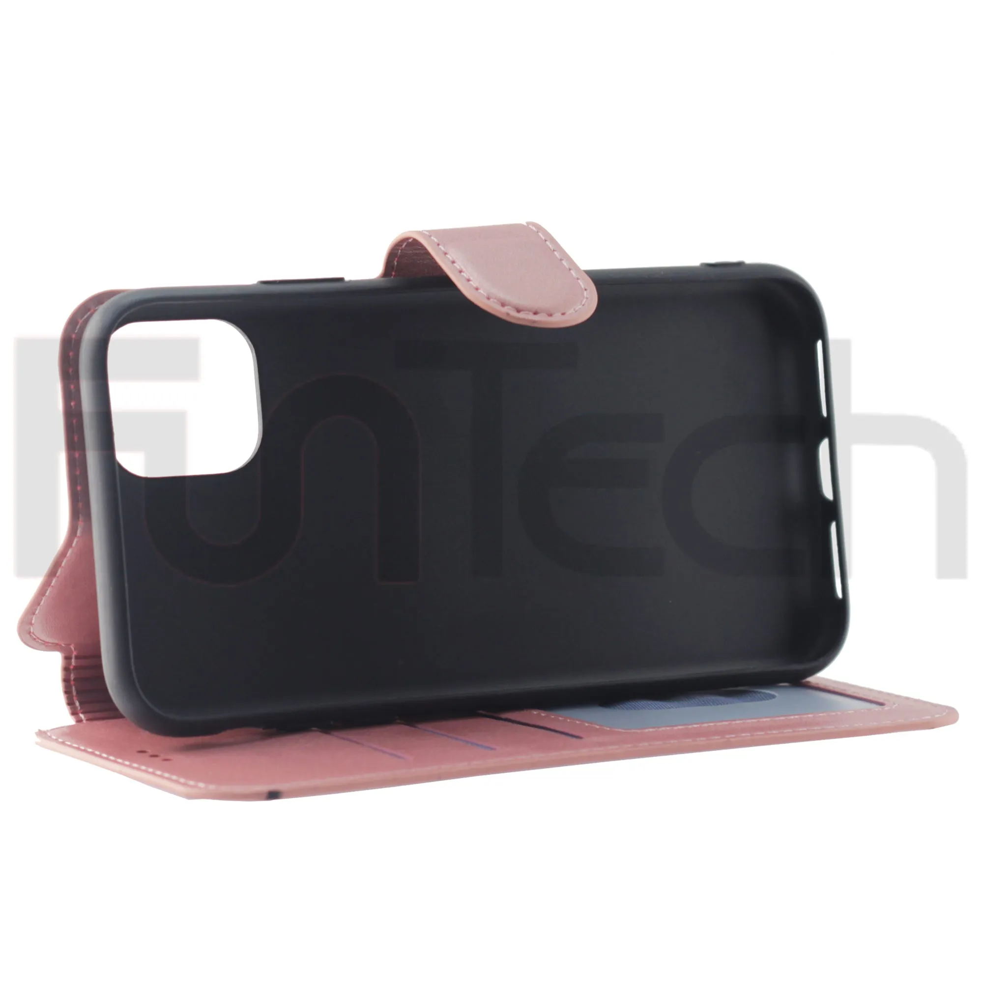 For Apple iPhone 11 Case, Leather Wallet Case, Color Pink.