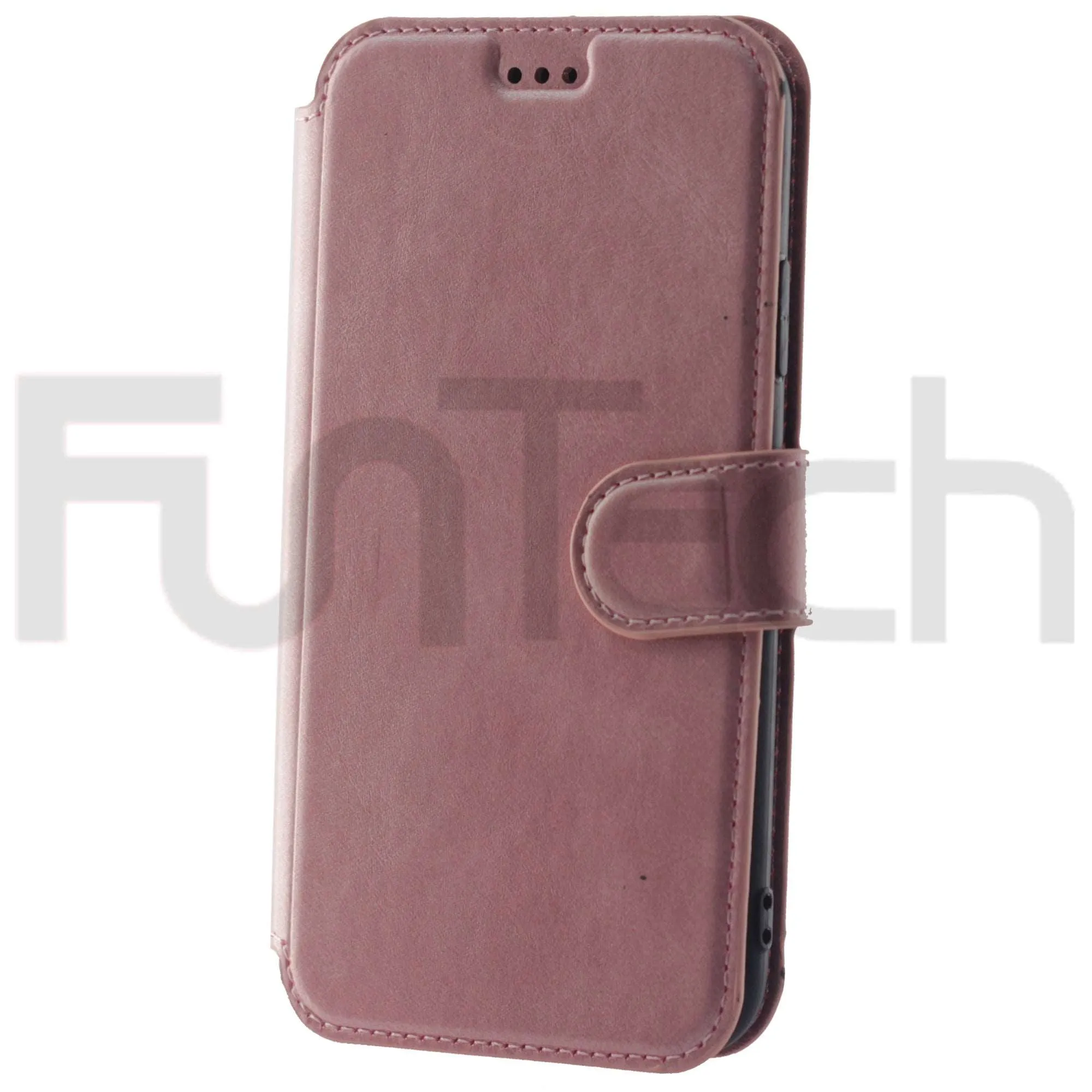 For Apple iPhone 11 Case, Leather Wallet Case, Color Pink.